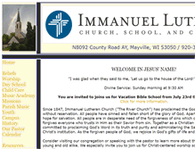 Tablet Screenshot of immanuelmayville.com
